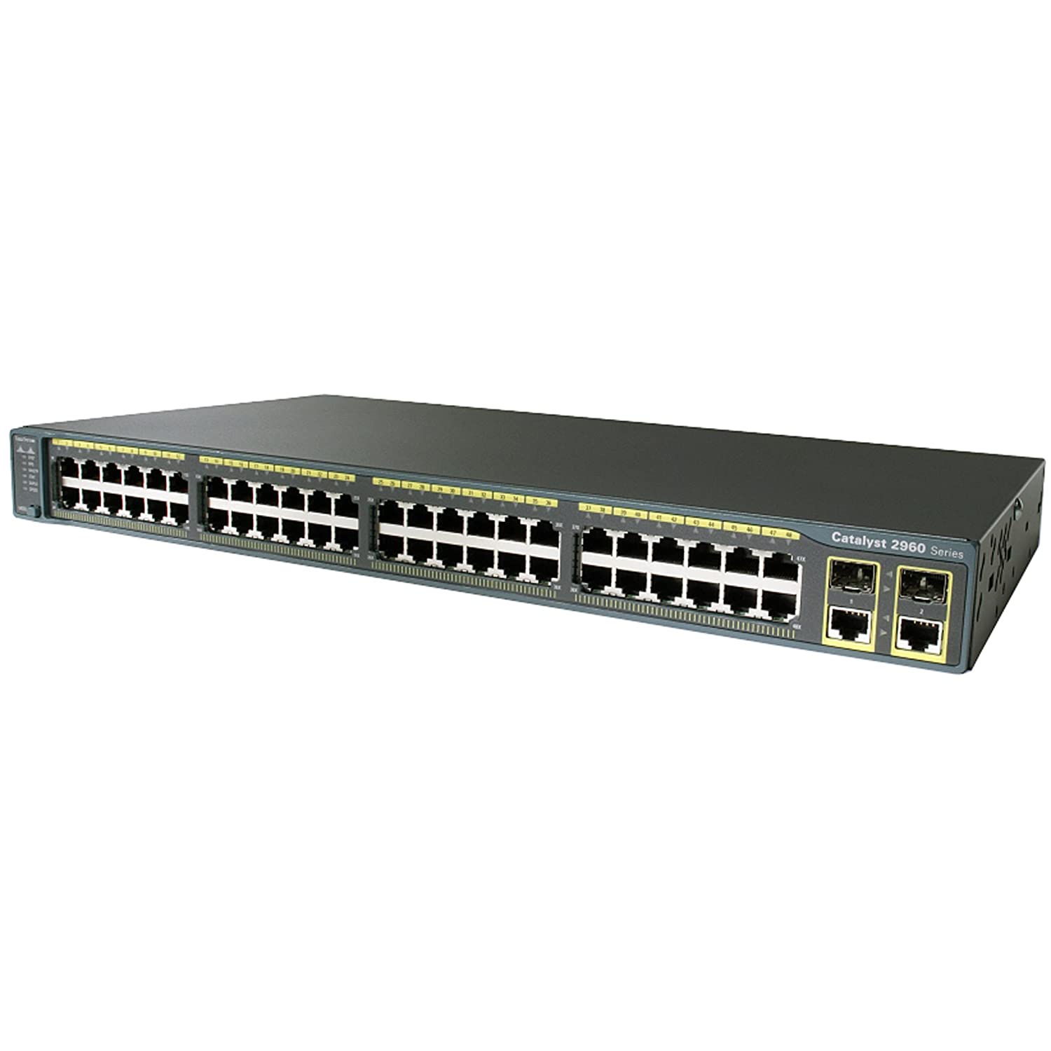 Cisco WS-C2960+48PST-L Catalyst 2960-Plus 48 端口快速以太网 PoE 370W 2 个双用途上行链路端口 <tc>交换机</tc> LAN 基站 - | 新品
