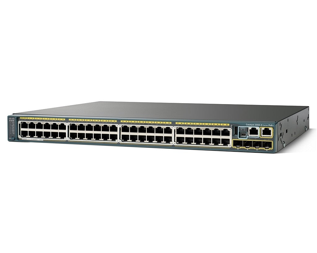 思科 WS-C2960S-48FPS-L 48 端口千兆 POE <tc>交换机</tc> 740W AC 4X SFP LAN 基站 | 二手