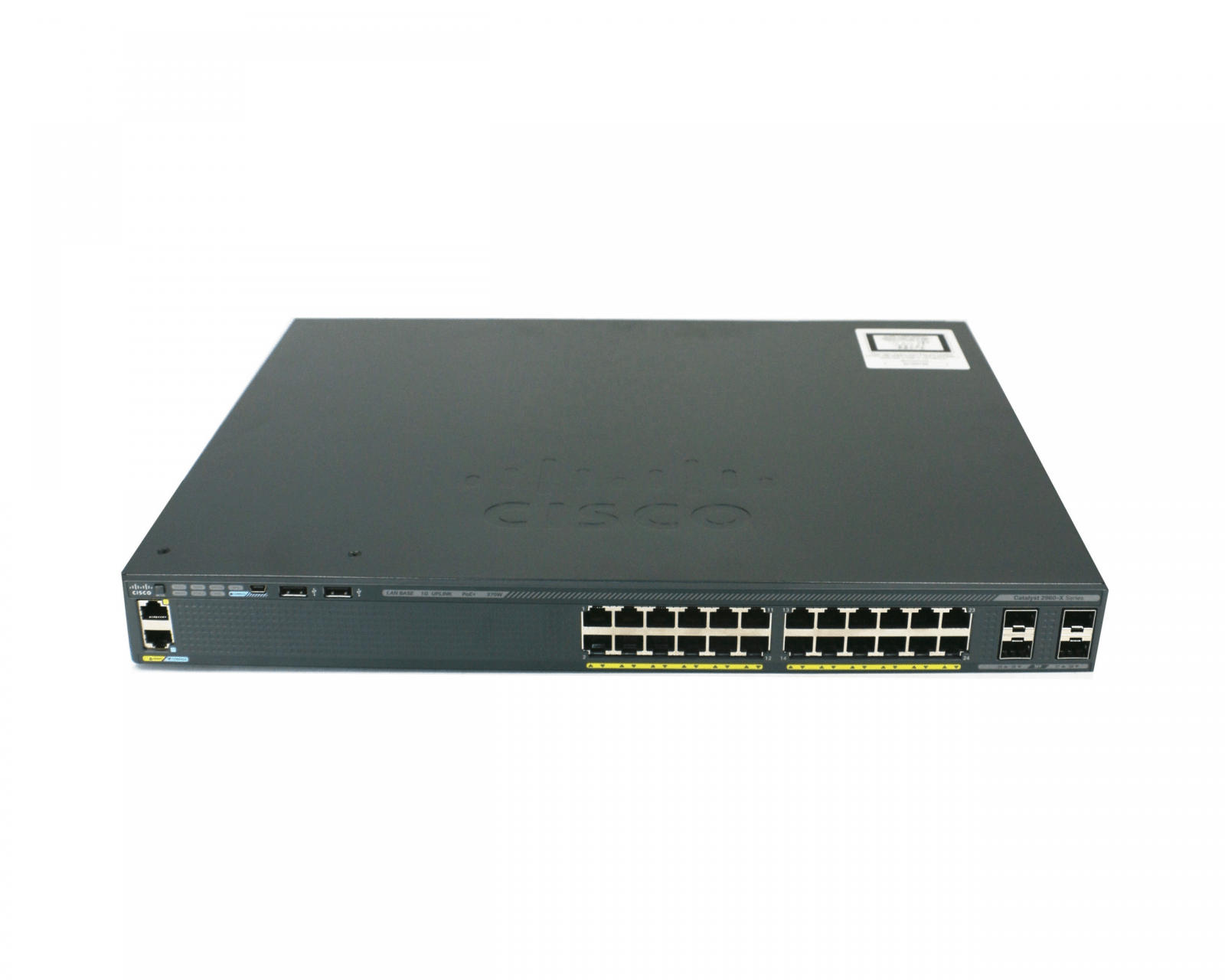 Cisco WS-C2960X-24PS-L Catalyst 2960-X 24-Port Gigabit PoE+ 370W 4x SFP LAN Basis <tc>Switch</tc> | GEBRAUCHT