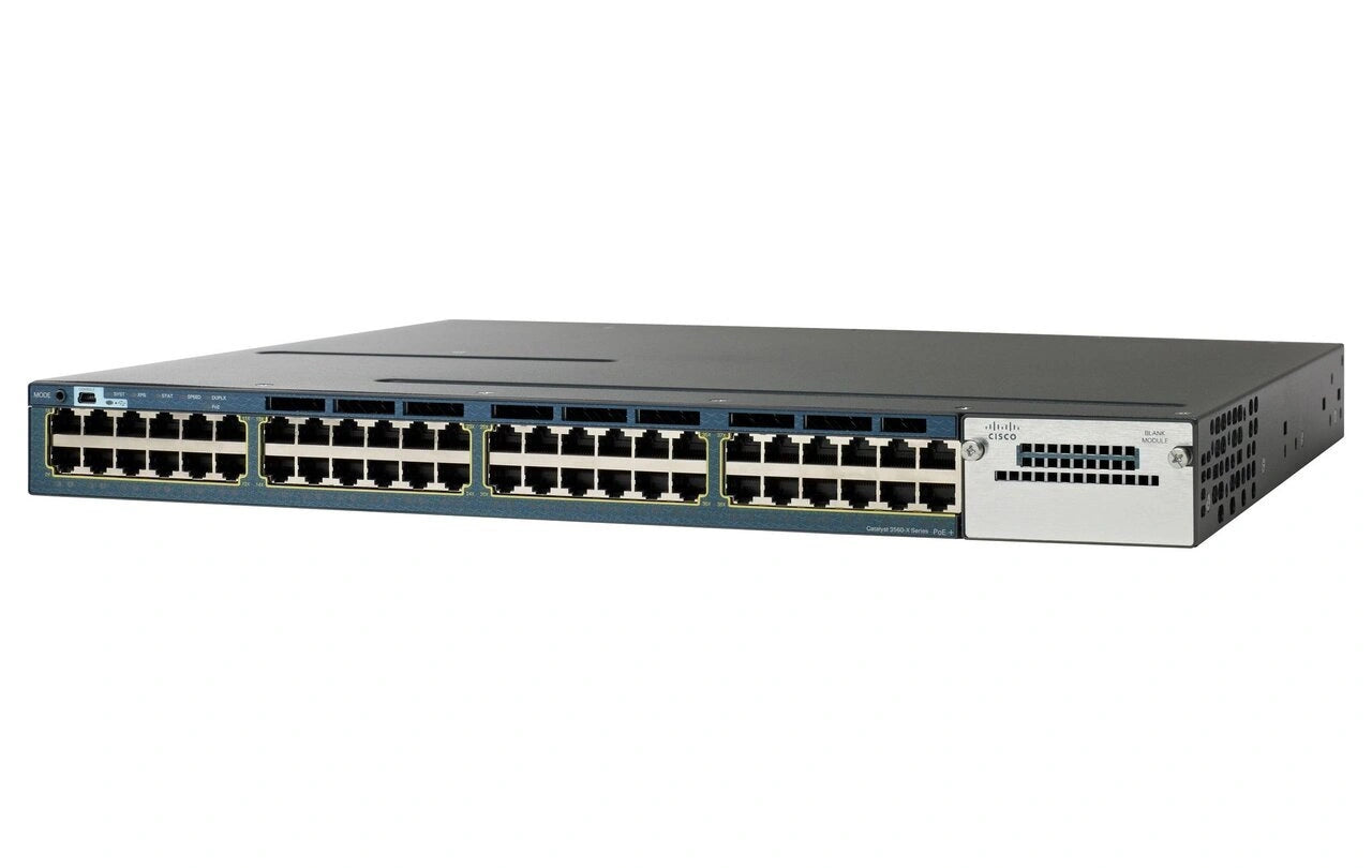 Cisco WS-C3560X-48PF-S Catalyst 3560-X 48端口千兆PoE+ 800W独立IP基站 <tc>交换机</tc> - | 新