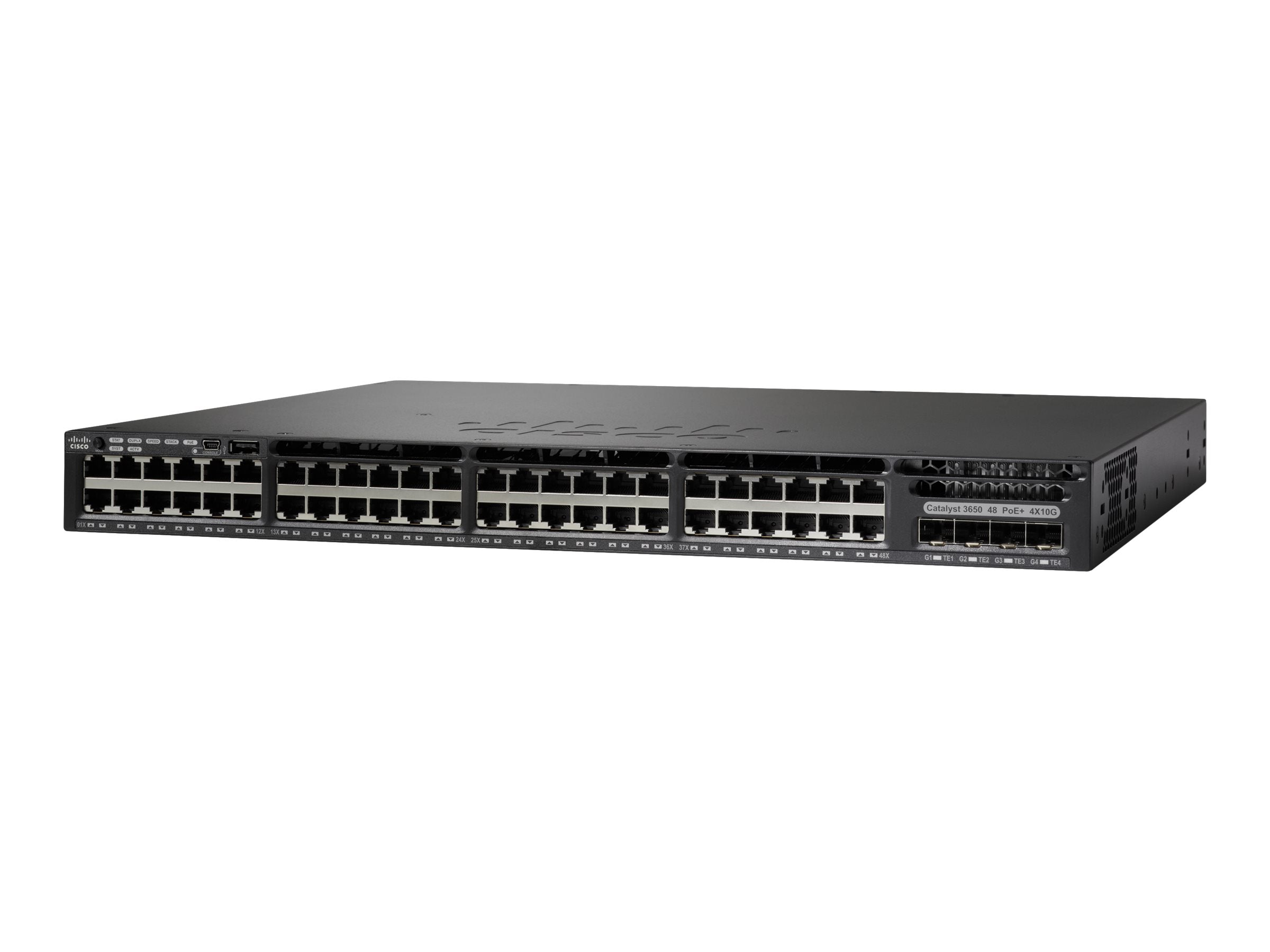 Cisco WS-C3650-48PS-L Catalyst 3650 Base LAN PoE+ 48 ports avec liaison montante 4G <tc>Switch</tc> | OCCASION Image principale