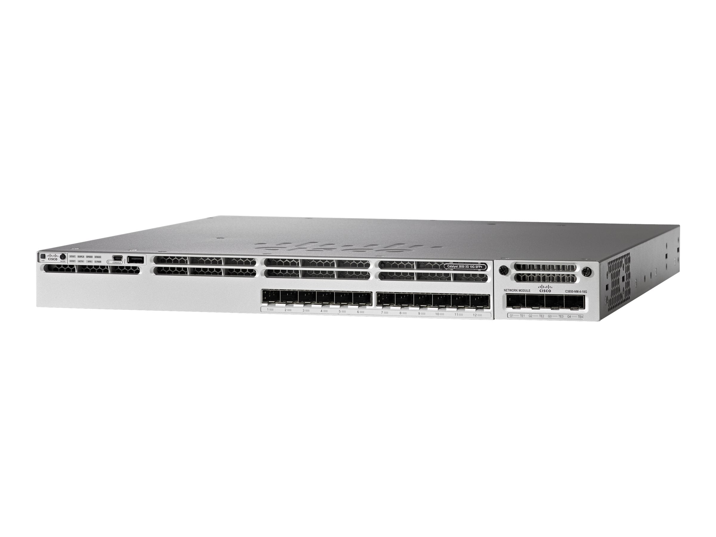 Cisco WS-C3850-16XS-E Catalyst 3850 16端口10G SFP+可堆叠交换机 <tc>交换机</tc> IP 服务 | 二手