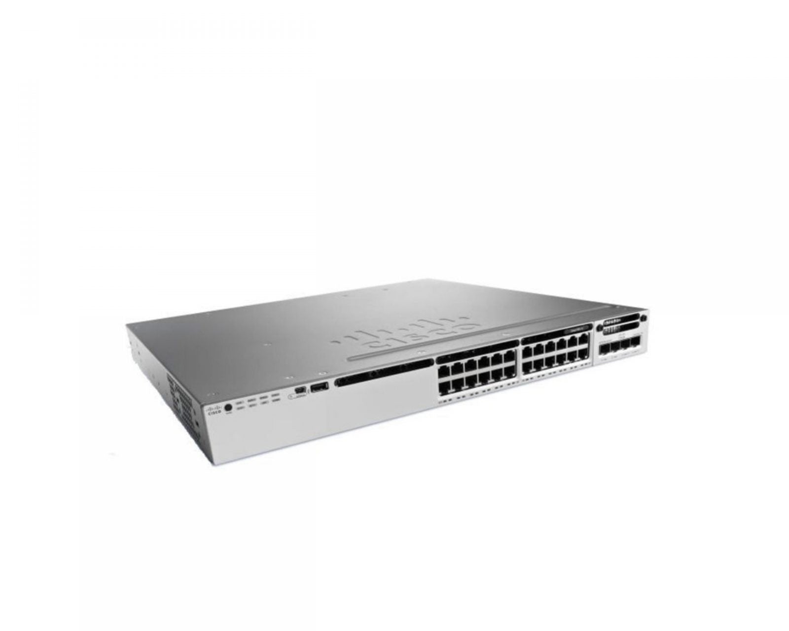 Cisco WS-C3850-24U-E 24 Port UPOE Switch 1100WAC 3850 IP Services | USED Secondary image