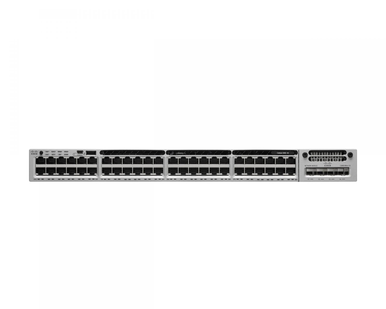 WS-C3850-48F-E Cisco Catalyst C3850-48P <tc>Switch</tc> Layer 3 – 48 10/100/1000 Ethernet PoE+-Ports – IP-Dienst – verwaltet – stapelbar – | NEU
