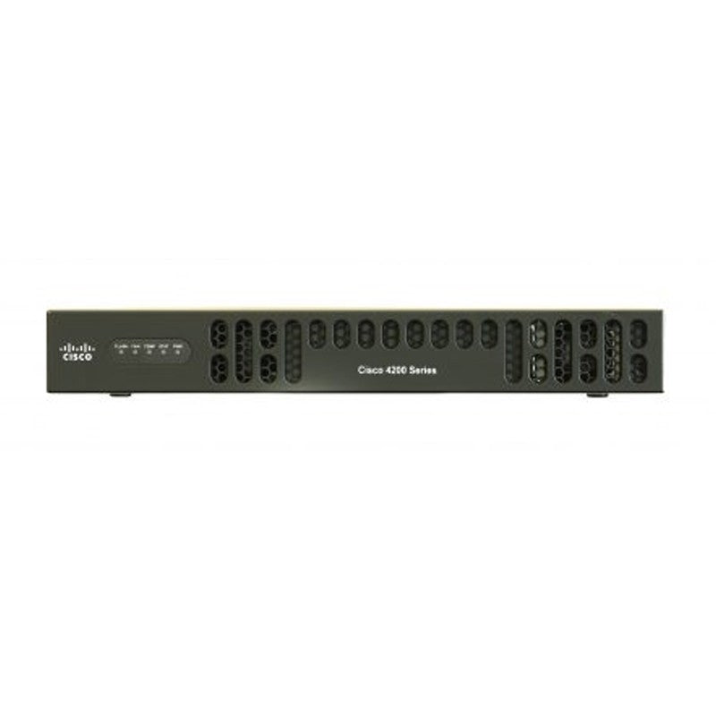 Cisco ISR4221/K9 35Mbps-75Mbps 系统吞吐量、2 个 WAN/LAN 端口、1 个 SFP 端口、多核 CPU、2 个 NIM - |新的