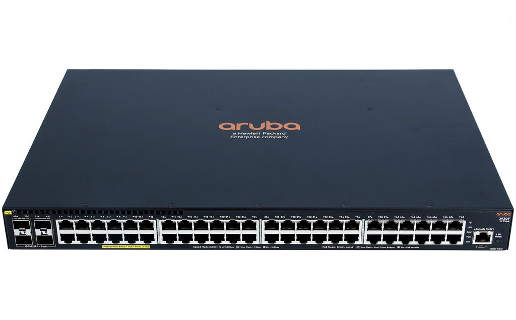 HPE Aruba JL256A 2930F 48-Port GbE PoE+ 370W 4x 1G/10G SFP+ Layer 3 Managed Switch | USED