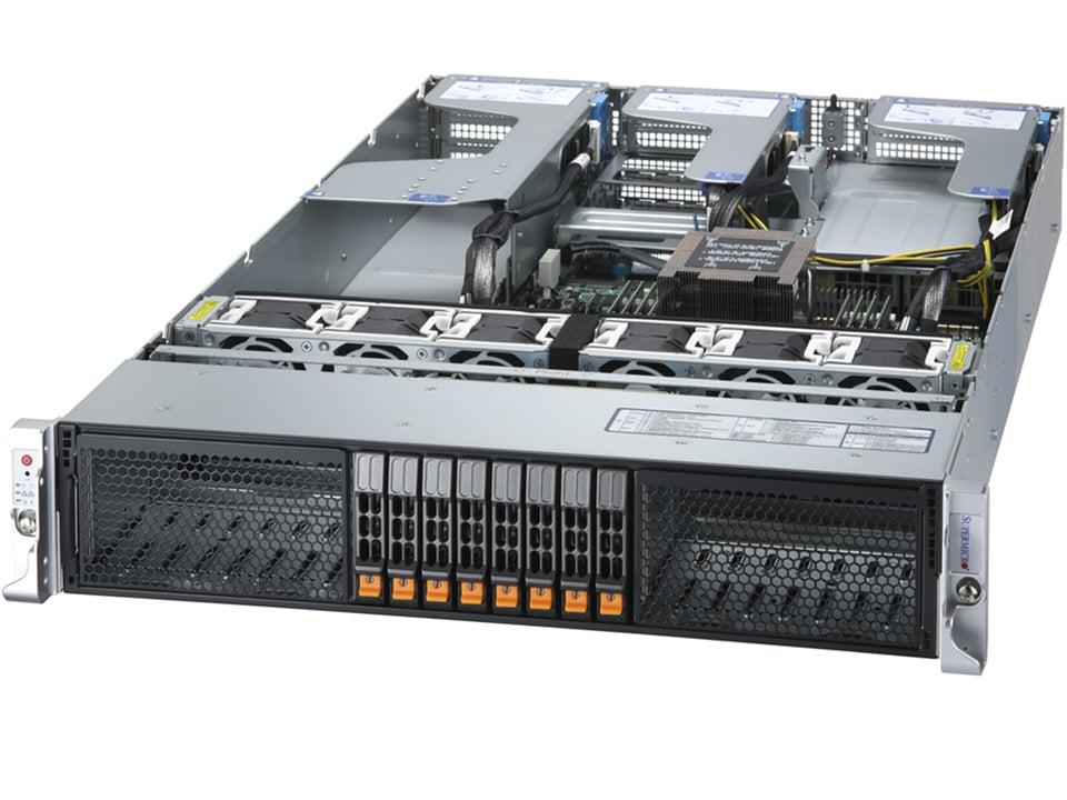 Supermicro AS-2115HV-TNRT 2U UP ワークステーション ベアボーン シングル AMD Ryzen Threadripper PRO 7000 WX シリーズ プロセッサ |新しい