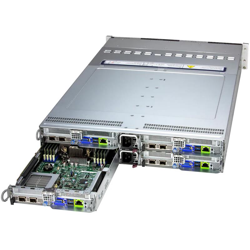 Supermicro SYS-222BT-HER BigTwin 2U Barebone Dual Intel Xeon 6700/6500 Series Prozessoren mit P-Cores oder 6700 Series Prozessoren mit E-Cores | NEU