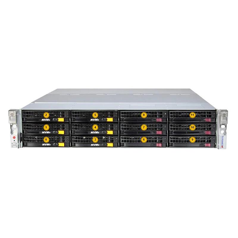 Supermicro SSG-621E-ACR12L 2U ストレージ ベアボーン デュアル Intel Xeon スケーラブル プロセッサ 第 5 世代および第 4 世代 |新しい