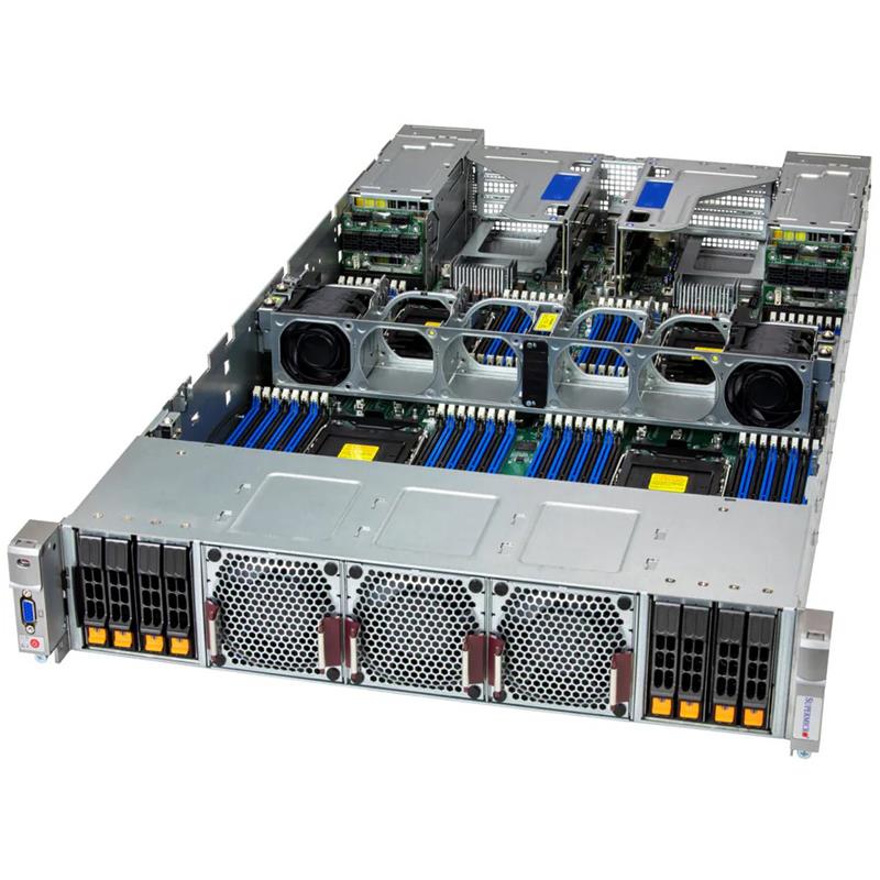 Supermicro SYS-242H-NR MP 2U Barebone mit vier Intel Xeon 6700 Prozessoren mit P-Kernen (4- oder 8-Sockel) | NEU