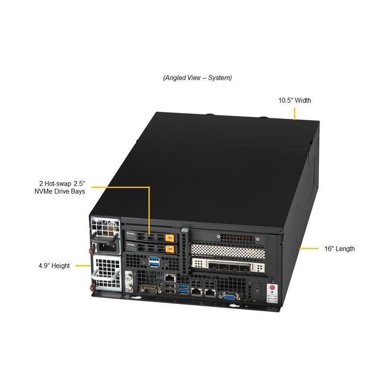 Supermicro SYS-E403-13E-FRN2T IoT 2.5U Box PC 单英特尔至强可扩展处理器第 5 代和第 4 代 |新的
