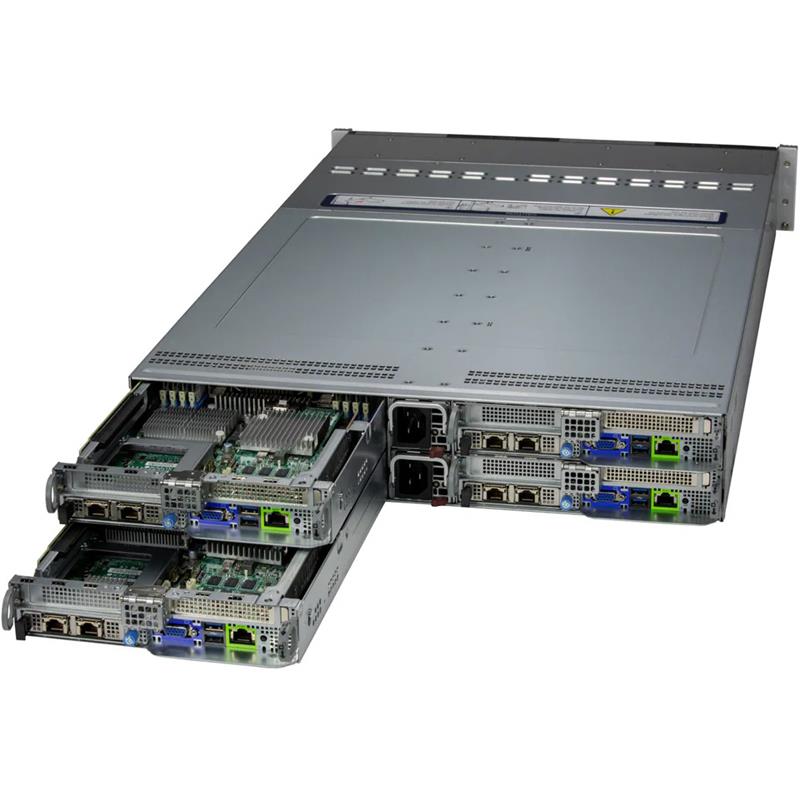 Supermicro SYS-222BT-HNC9R BigTwin 2U Barebone Bốn nút có thể cắm nóng Bộ xử lý kép Intel Xeon 6700 Series có lõi E | MỚI