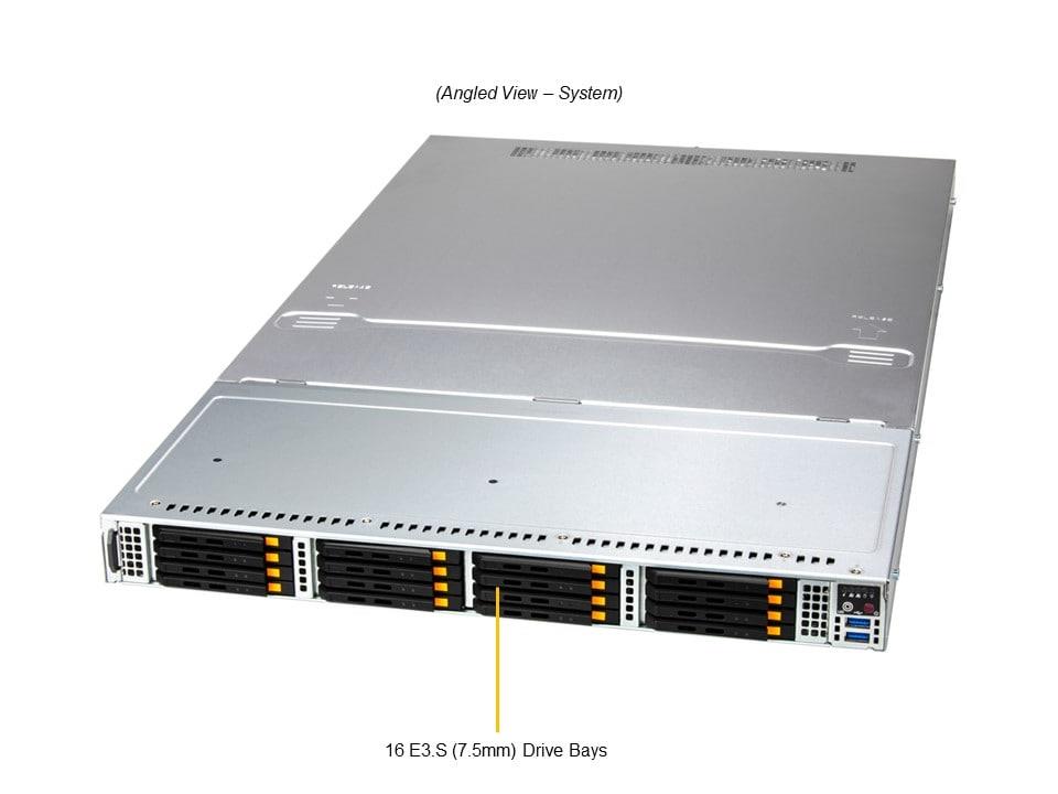 Supermicro SSG-121E-NE316R オール フラッシュ ストレージ 1U ベアボーン デュアル Intel Xeon スケーラブル プロセッサ 第 5/4 世代 |新しい