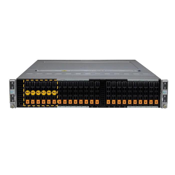 Supermicro SYS-222BT-HNC9R BigTwin 2U Barebone Bốn nút có thể cắm nóng Bộ xử lý kép Intel Xeon 6700 Series có lõi E | MỚI