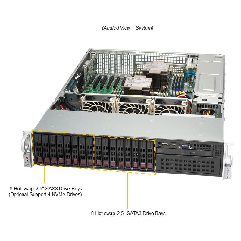 Supermicro SYS-221P-C9RT 主流 2U 准系统双英特尔至强可扩展处理器第 5 代和第 4 代 |新的