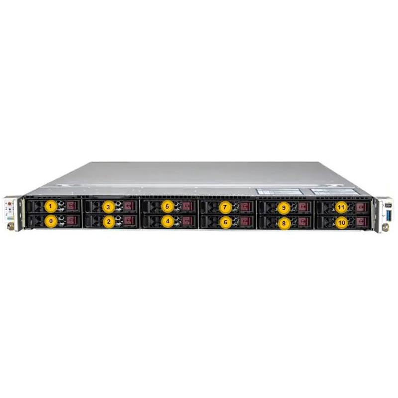 Supermicro SYS-122C-TN CloudDC 1U 베어본 듀얼 Intel Xeon 6700/6500 시리즈 프로세서(P-코어 포함) 또는 6700 시리즈 프로세서(E-코어 포함) | 새로운