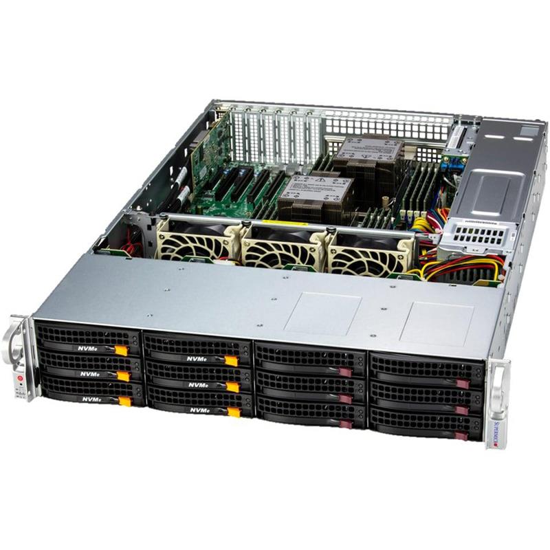 Supermicro SSG-621E-ACR12H 2U ストレージ ベアボーン デュアル インテル Xeon スケーラブル プロセッサー 第 5 世代および第 4 世代 |新しい