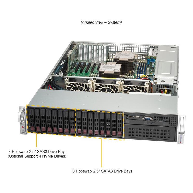 Supermicro SYS-221P-C9R 主流 2U 准系统双英特尔至强可扩展处理器第 5 代和第 4 代 |新的