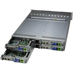 Supermicro SYS-221BT-HNR BigTwin 2U Barebone Quatre nœuds enfichables à chaud Deux processeurs évolutifs Intel Xeon 5e/4e génération et Intel Xeon CPU Max Series | NOUVEAU