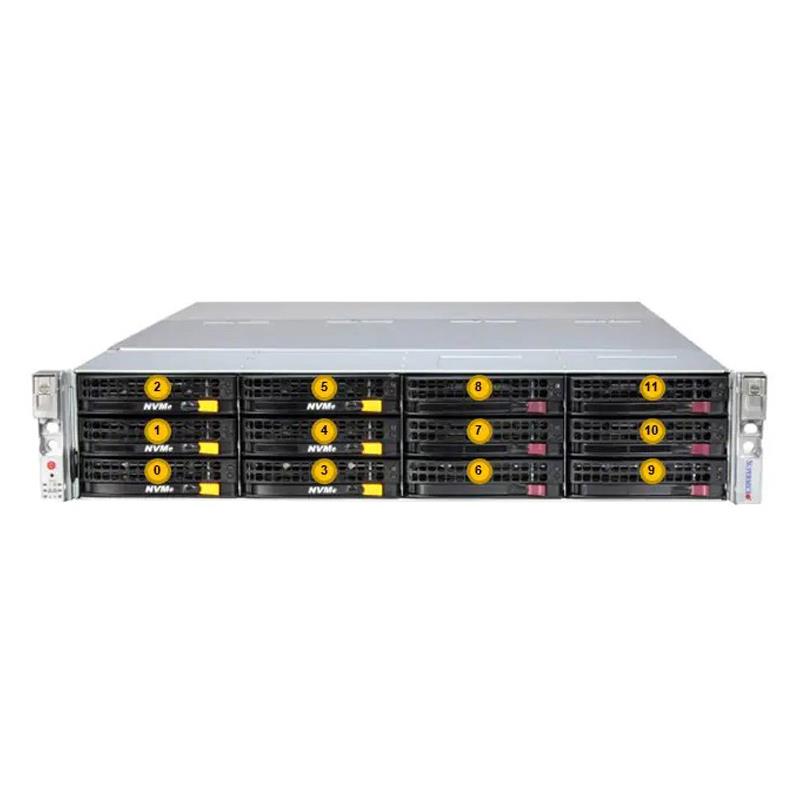 Supermicro SSG-621E-ACR16H 2U Bộ lưu trữ tối ưu hóa dành cho doanh nghiệp Barebone Bộ xử lý Intel Xeon có khả năng mở rộng kép thế hệ thứ 5 và thứ 4 | MỚI