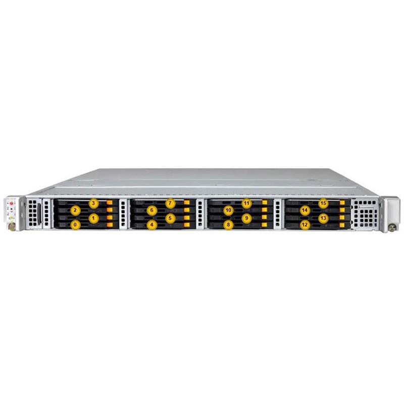 Supermicro ARS-121L-NE316R 1U 存储准系统嵌入式 NVIDIA Grace CPU Superchip（双封装）144 ARM v9 内核 TDP 500W |新的