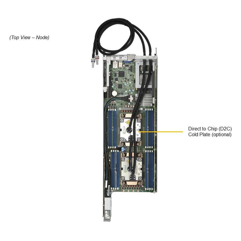 Supermicro SYS-221BT-HNR BigTwin 2U Barebone Quatre nœuds enfichables à chaud Deux processeurs évolutifs Intel Xeon 5e/4e génération et Intel Xeon CPU Max Series | NOUVEAU