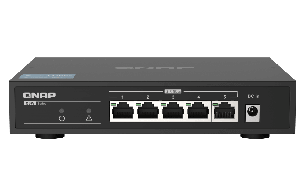 (NEW VENDOR) QNAP QSW-1105-5T 5 Ports 2.5GbE Unmanaged Switch | Fanless - C2 Computer