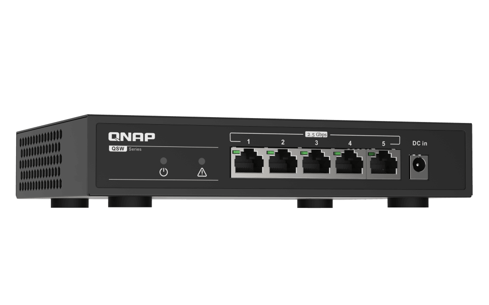 (NEW VENDOR) QNAP QSW-1105-5T 5 Ports 2.5GbE Unmanaged Switch | Fanless - C2 Computer