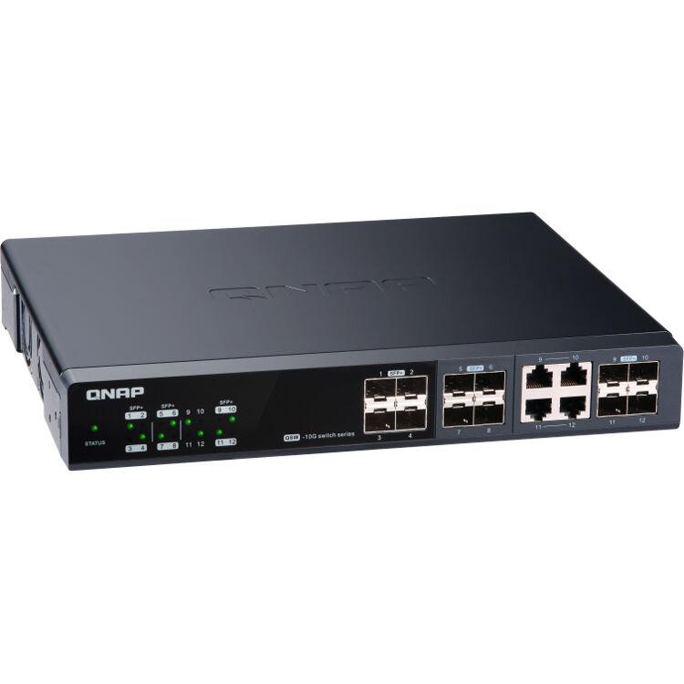 (NEW VENDOR) QNAP QSW-M1204-4C 12 Ports 10GbE Layer 2 Managed Switch Switching Capacity: 240Gbps | Management Type: Web Managed - C2 Computer