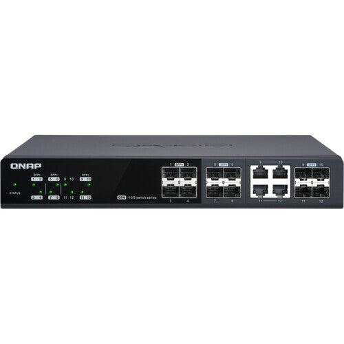 (NEW VENDOR) QNAP QSW-M1204-4C 12 Ports 10GbE Layer 2 Managed Switch Switching Capacity: 240Gbps | Management Type: Web Managed - C2 Computer
