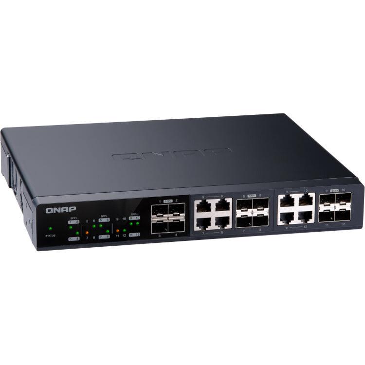 (NEW VENDOR) QNAP QSW-M1208-8C 12 Ports 10GbE Layer 2 Managed Switch Switching Capacity: 240Gbps | Management Type: Web Managed - C2 Computer