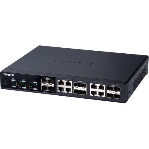 (NEW VENDOR) QNAP QSW-M1208-8C 12 Ports 10GbE Layer 2 Managed Switch Switching Capacity: 240Gbps | Management Type: Web Managed - C2 Computer