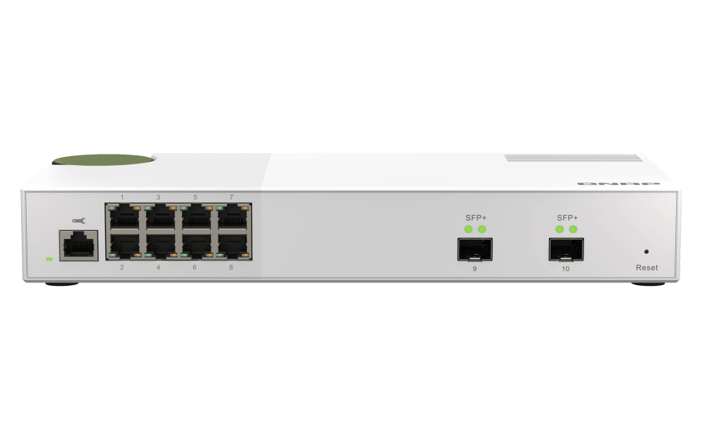 (NEW VENDOR) QNAP QSW-M2108-2S 2 Ports 10GbE + 8 Ports 2.5GbE Layer 2 Managed Switch Switching Capacity: 96Gbps | Management Type: Web Managed - C2 Computer