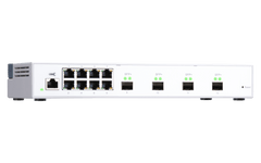(NEW VENDOR) QNAP QSW-M408S 4 Ports 10GbE + 8 Ports 1GbE Layer 2 Managed Switch Switching Capacity: 96Gbps | Management Type: Web Managed - C2 Computer