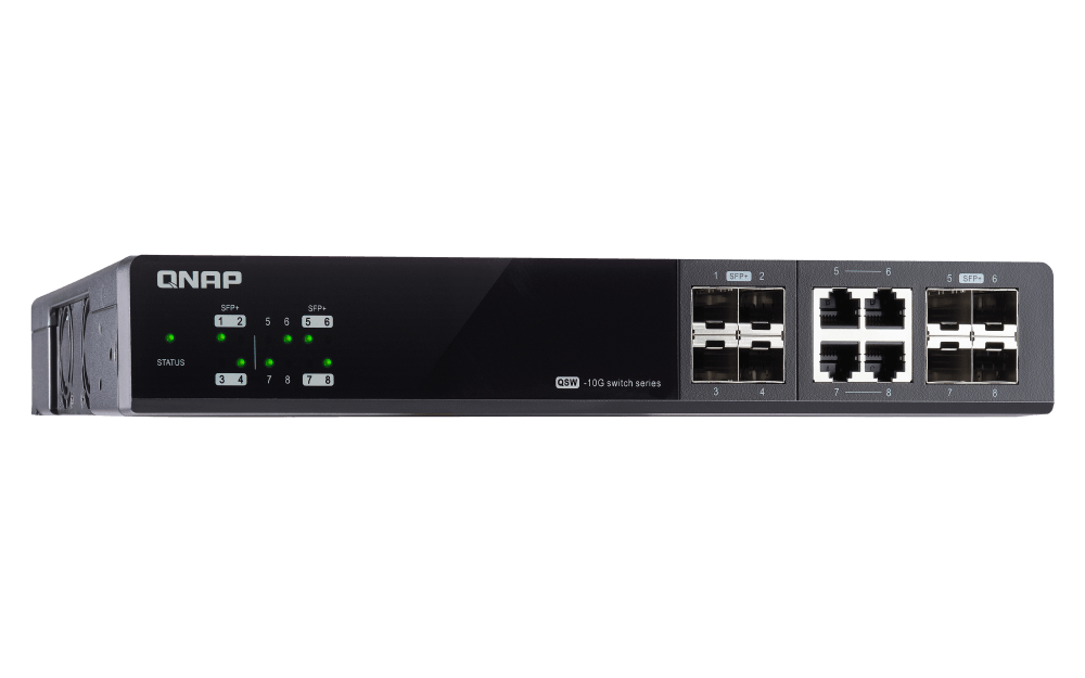 (NEW VENDOR) QNAP QSW-M804-4C 8 Ports 10GbE Layer 2 Managed Switch Switching Capacity: 160Gbps | Management Type: Web Managed - C2 Computer