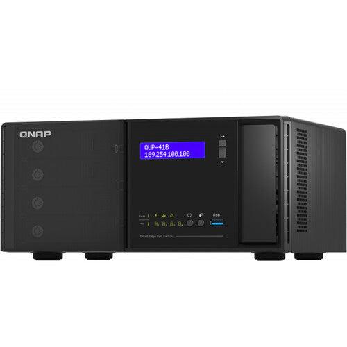 （<tc>新しい</tc>) QNAP QVP-41B-8G-P (16ポートPoE搭載QVR Proアプライアンス) <tc>ネットワークスイッチ</tc>) 4ベイNVR | Intel Celeron クアッドコアCPU 二次画像