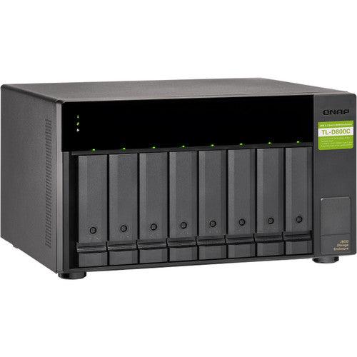 (NEW VENDOR) QNAP TL-D800C 8-Bay JBOD Storage Enclosure | 8 x 3.5" / 2.5" SATA 6G - C2 Computer メイン画像
