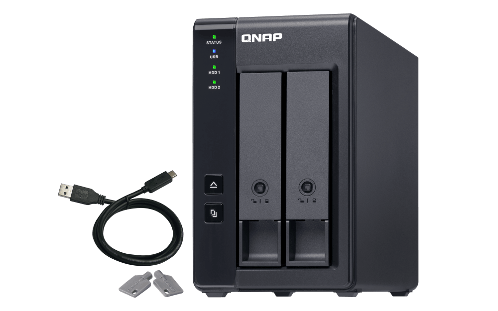 (NEW VENDOR) QNAP TR-002 2-Bay Direct Attached Storage with Hardware RAID | 2 x 3.5" / 2.5" SATA 6G - C2 Computer メイン画像