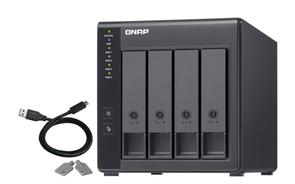 (NEW VENDOR) QNAP TR-004 4-Bay Direct Attached Storage with Hardware RAID | 4 x 3.5" / 2.5" SATA 3G - C2 Computer Main image