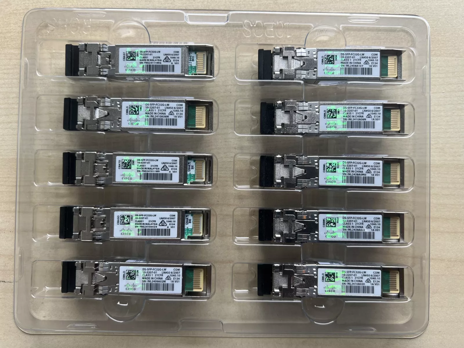 CISCO Transceiver 10-3207-01 DS-SFP-FC32G-LW, NEW BULK, HOLO Main image