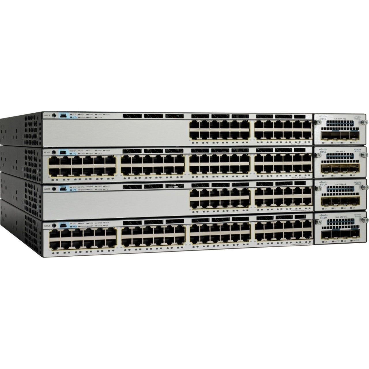 思科 WS-C3850-48PW-S 48 端口 PoE 交换机 <tc>交换机</tc> 带 C3850-NM-4-1G | 二手
