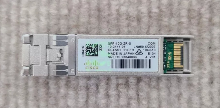 Cisco Transceiver 10-3111-01 SFP-10G-ZR-S, NB, Holo