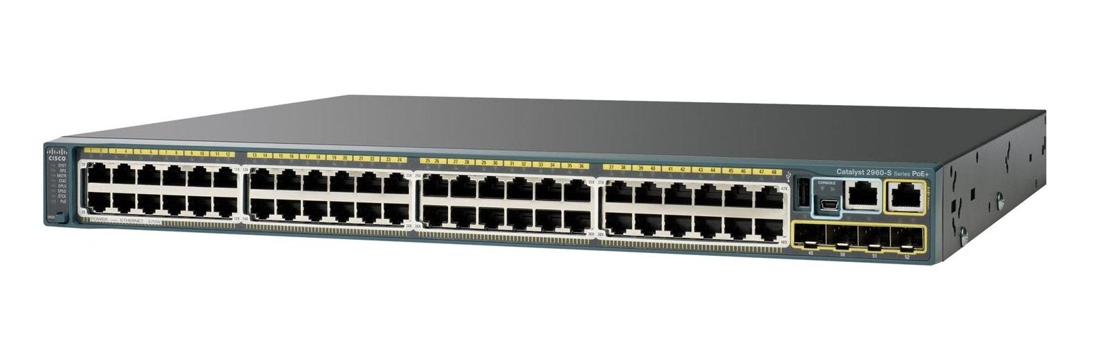 Cisco WS-C2960S-48FPD-L Catalyst 2960-S 48 ports Gigabit PoE+ 740 W 2 x 10G SFP+ <tc>Switch</tc> Base LAN | OCCASION Image principale