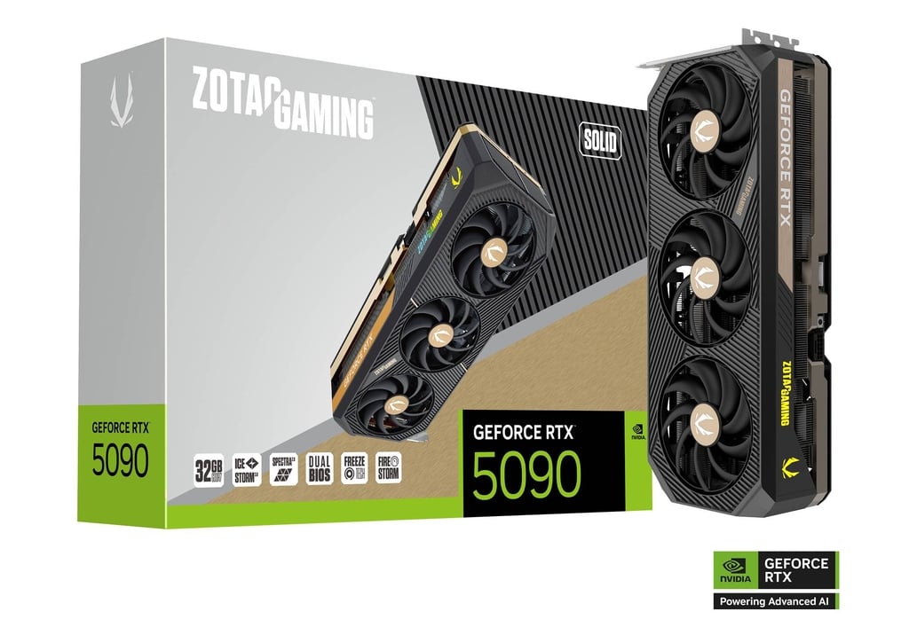 （新しい平行）ZOTACゲームGEFORCE RTX5090 SOLID 32GB GDDR7（PN：ZT-B50900D-10P）