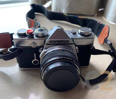 (二手)奧林巴斯/OLYMPUS OM-1 連 (18mm) 復古手動膠片機 收藏品 旅行 Camera 95% NEW（黑/粉） - C2 Computer