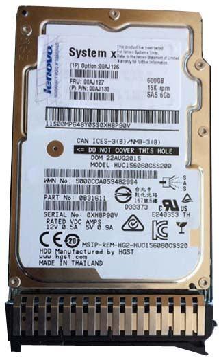 (NEW PARALLEL PARALLEL) IBM 00AJ127 600GB 15000RPM SAS 6GBPS 2.5INCH G3 HOT SWAP HARD DRIVE WITH TRAY. CALL. - C2 Computer