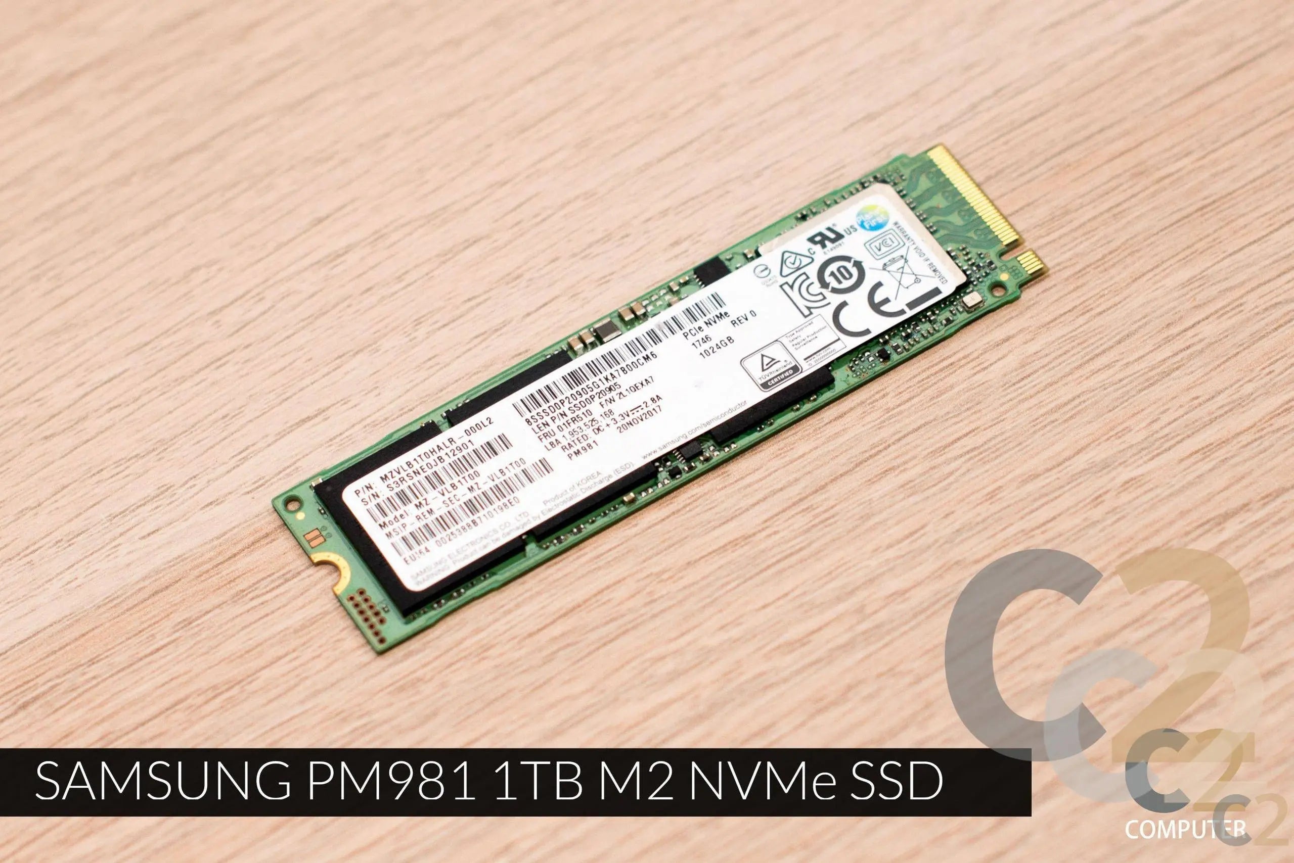 (特價) SAMSUNG三星 PM981 NVM 1T PCIE M.2 SSD 90% NEW (二手) SAMSUNG
