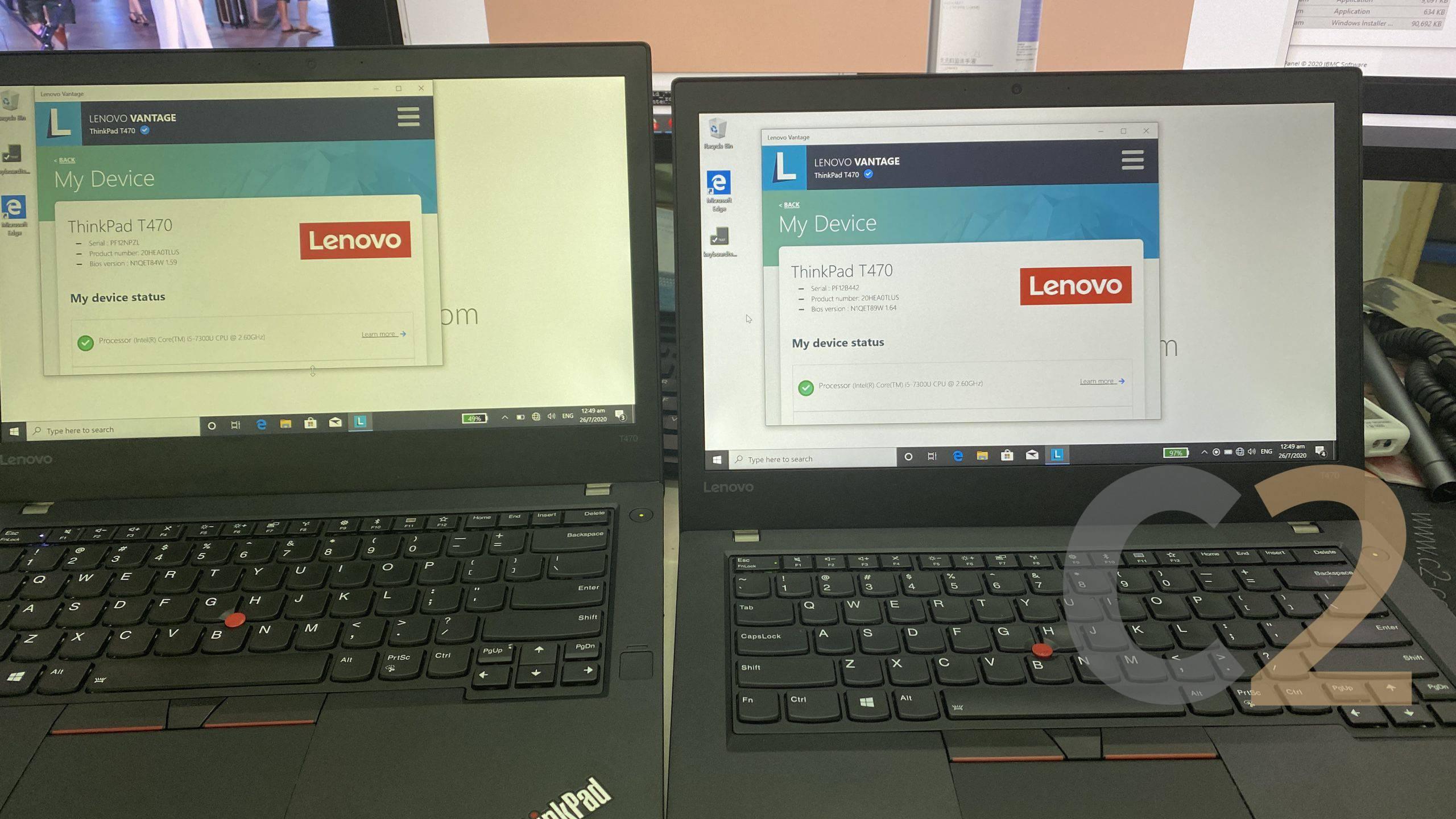 (USED) LENOVO Thinkpad T470s i5-7200U 4G 128G-SSD NA HD620 14inch 1920x1080 Business Laptop 90% - C2 Computer