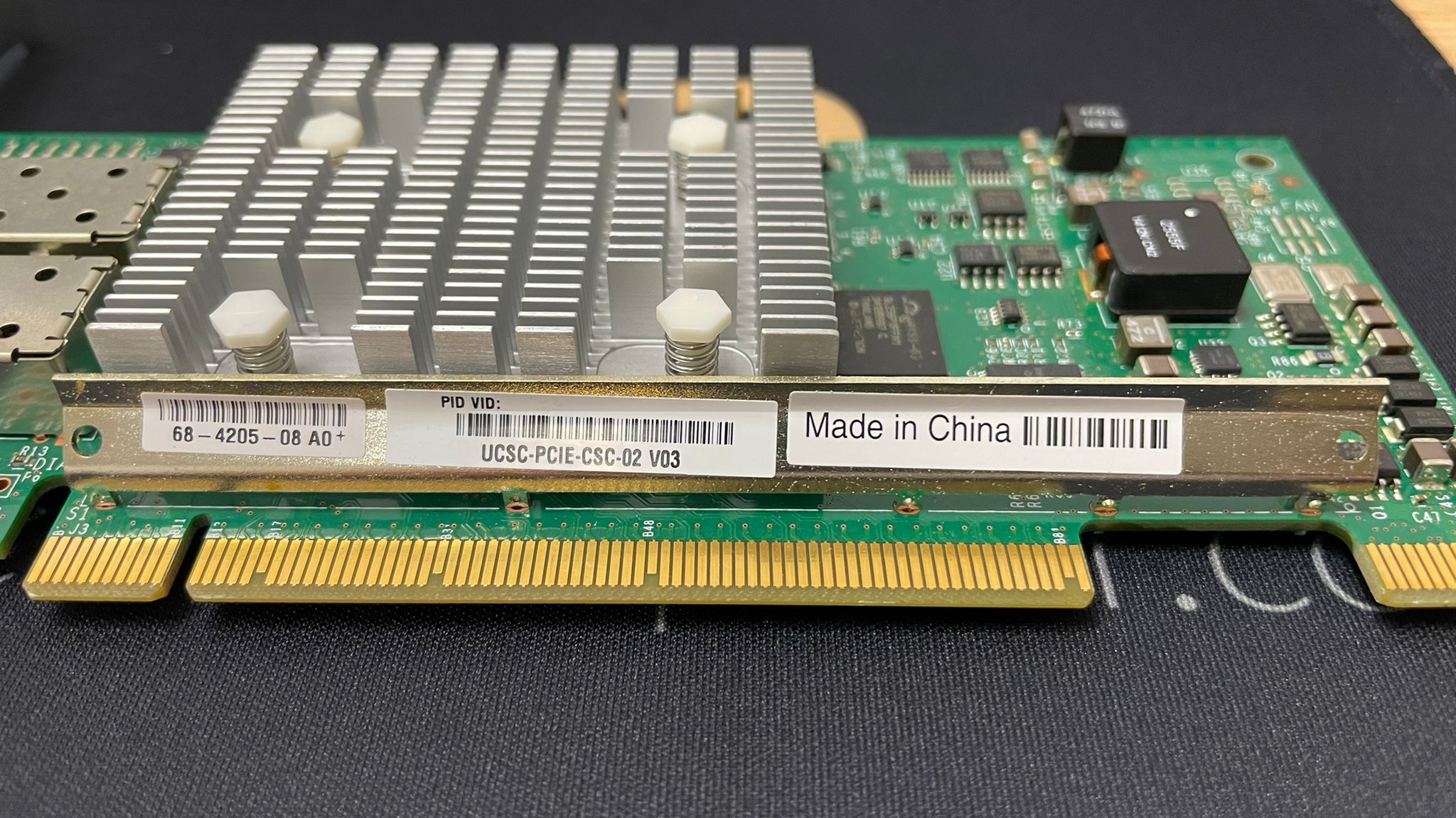 (特價) CISCO UCSC-PCIE-CSC-02 V03 VIRTUAL INTERFACE CARD 1225 10GB FCOE 90%NEW - C2 Computer