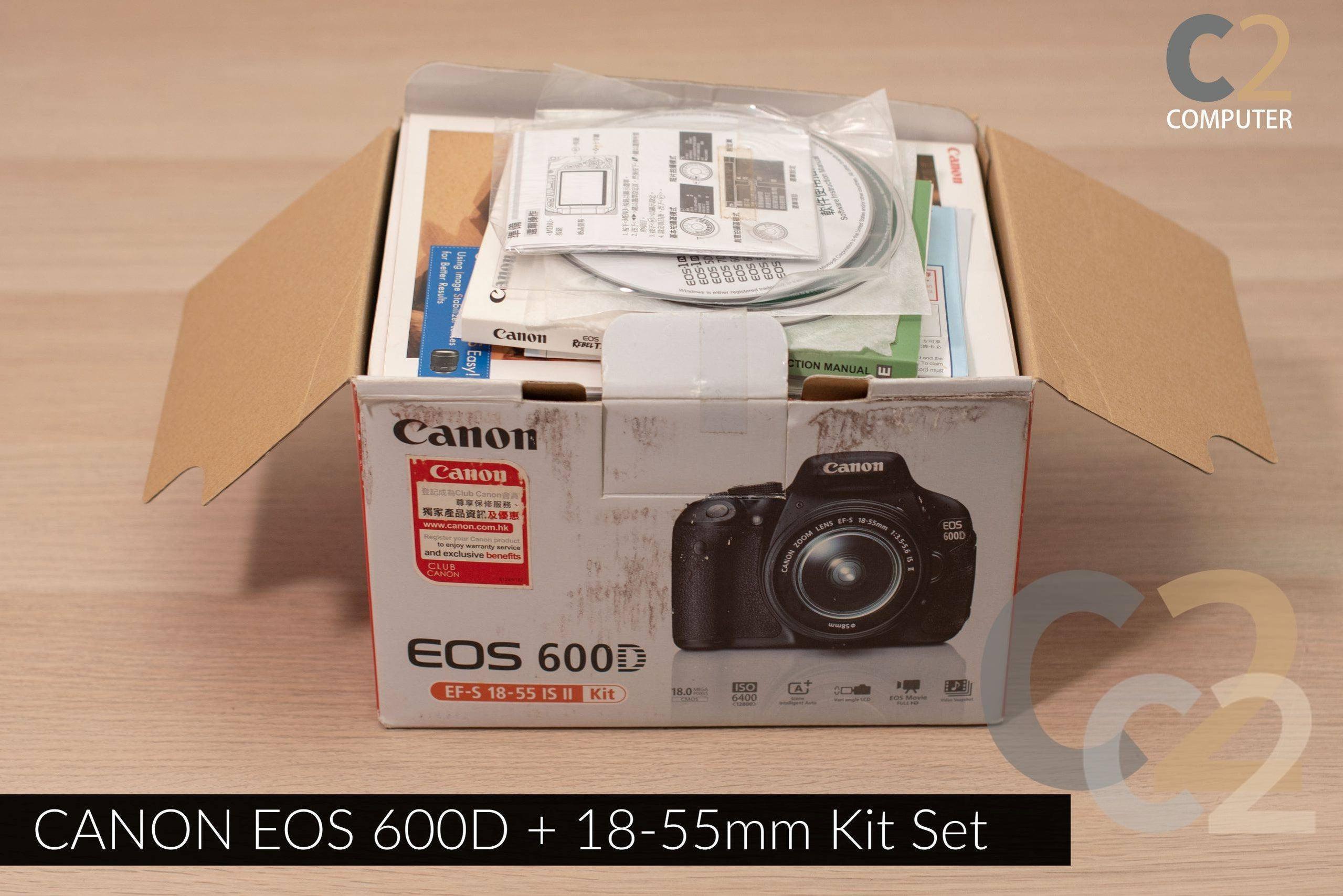（特價一套）CANON EOS 600D +18-55mm Kit Set 單反相機, 旅行 Camera 90% NEW - C2 Computer